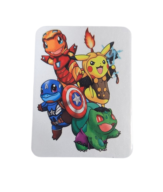 Cartoon Superhero Mashup Fridge Magnet