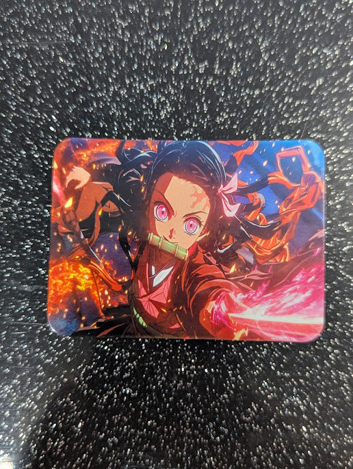 Anime Pink Flame Fridge Magnet